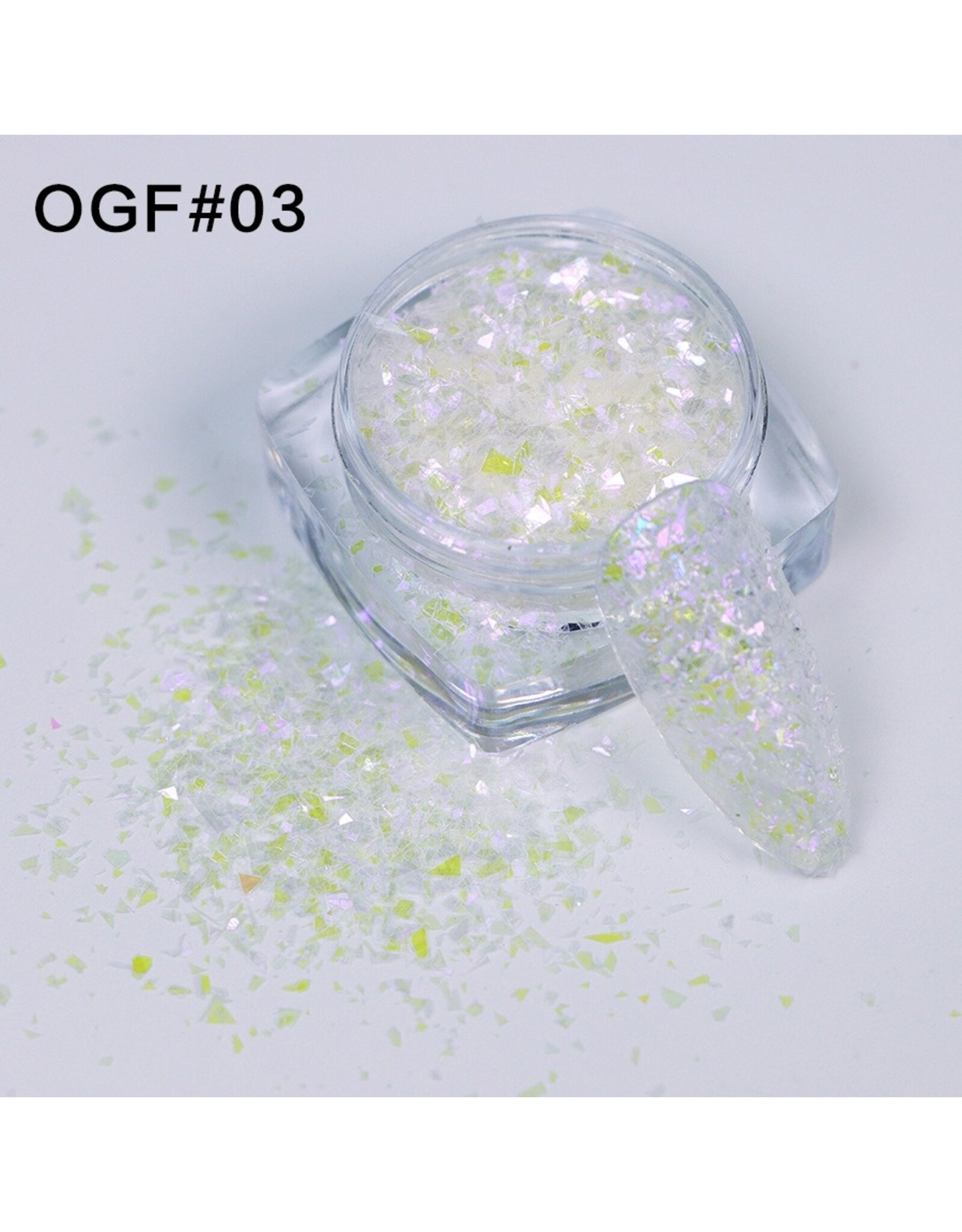 Mega Beauty Shop® White sprakle effect (03)