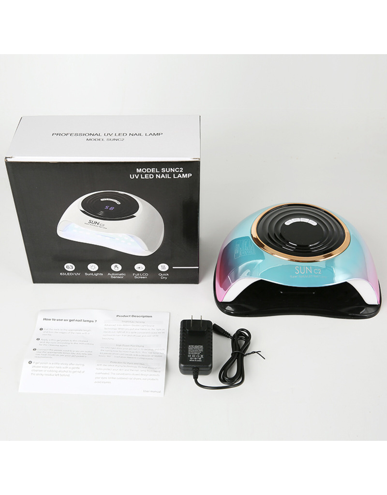 Mega Beauty Shop®  UV / LED lamp 288 watt  LUXE (muiti color)