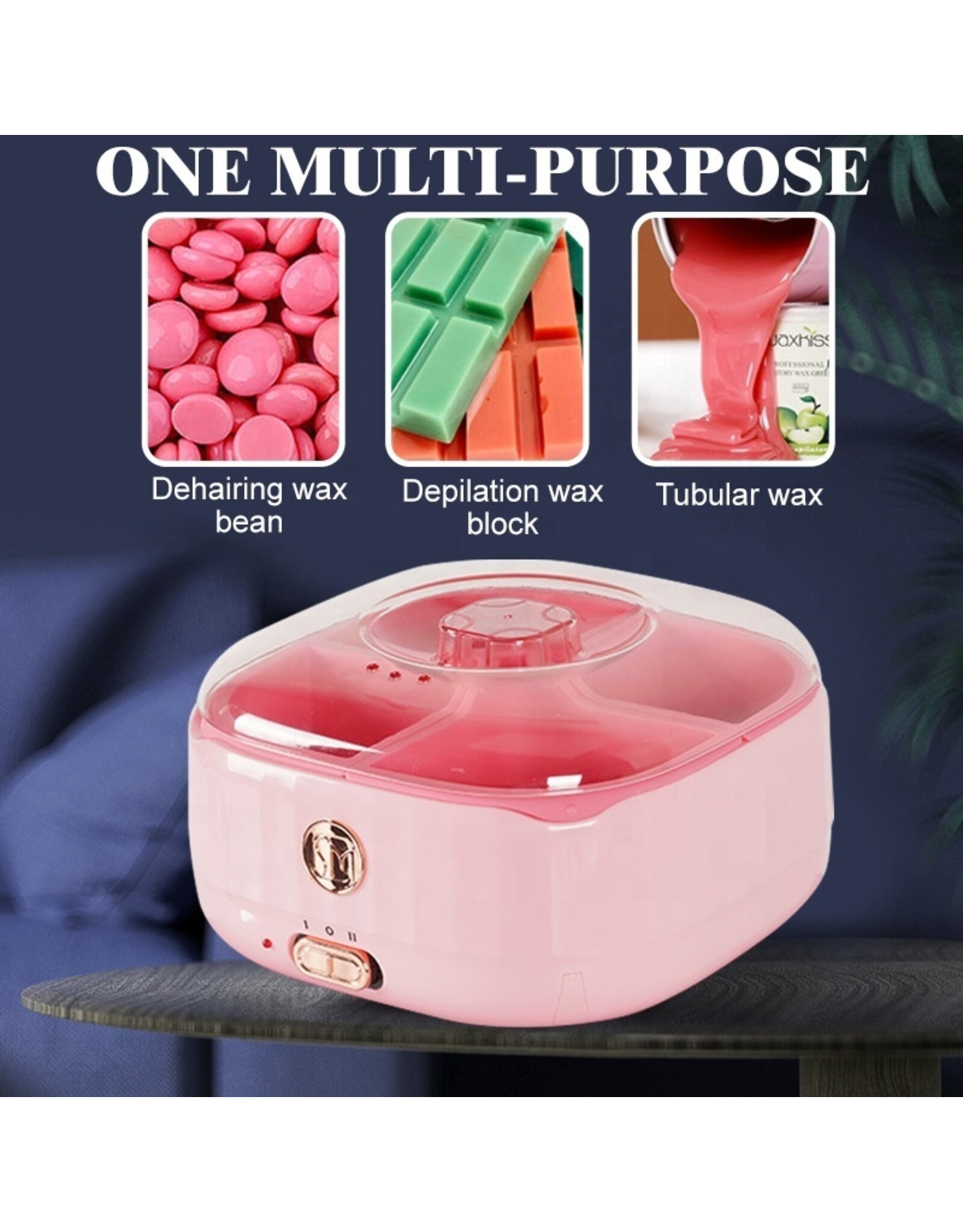 Mega Beauty Shop® Waxapparaat set PRO Licht roze - set PRO