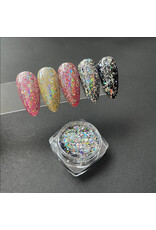 Mega Beauty Shop® Holo flake silver - Holographic  zilver