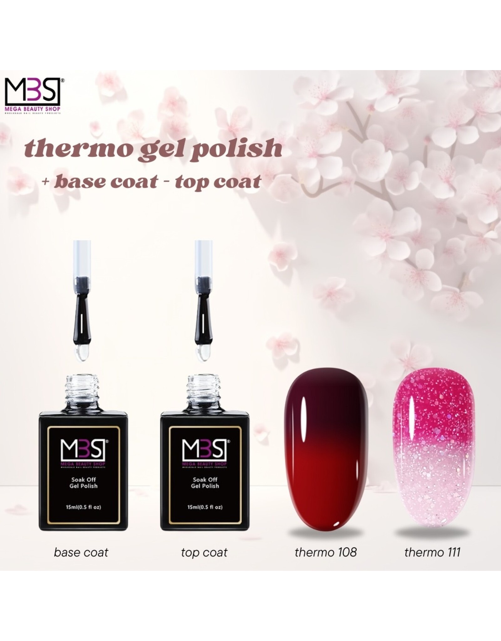 Mega Beauty Shop® Thermo Gel polish set 4- delig