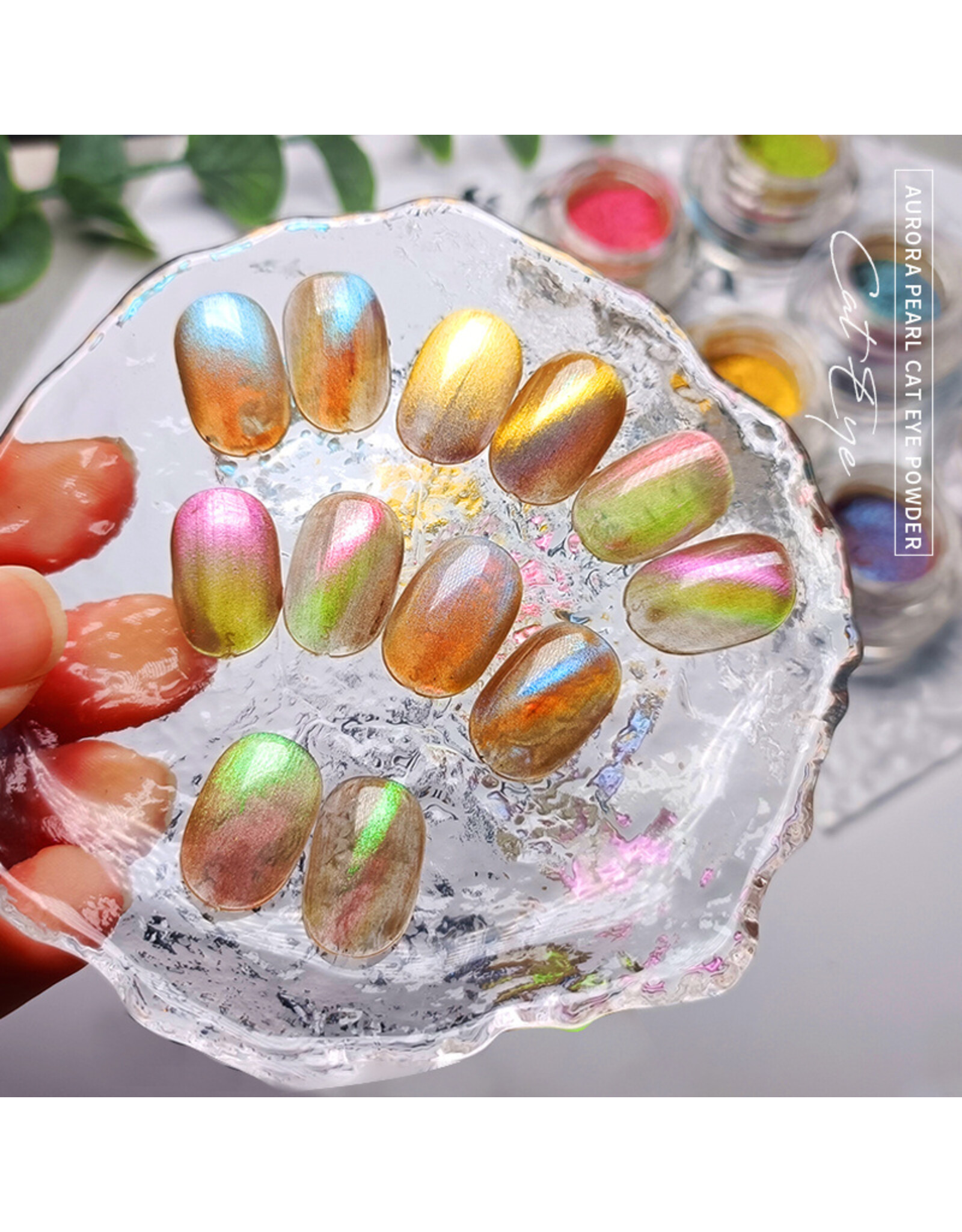 Mega Beauty Shop® Aurora pearl/cateye poeder (01)