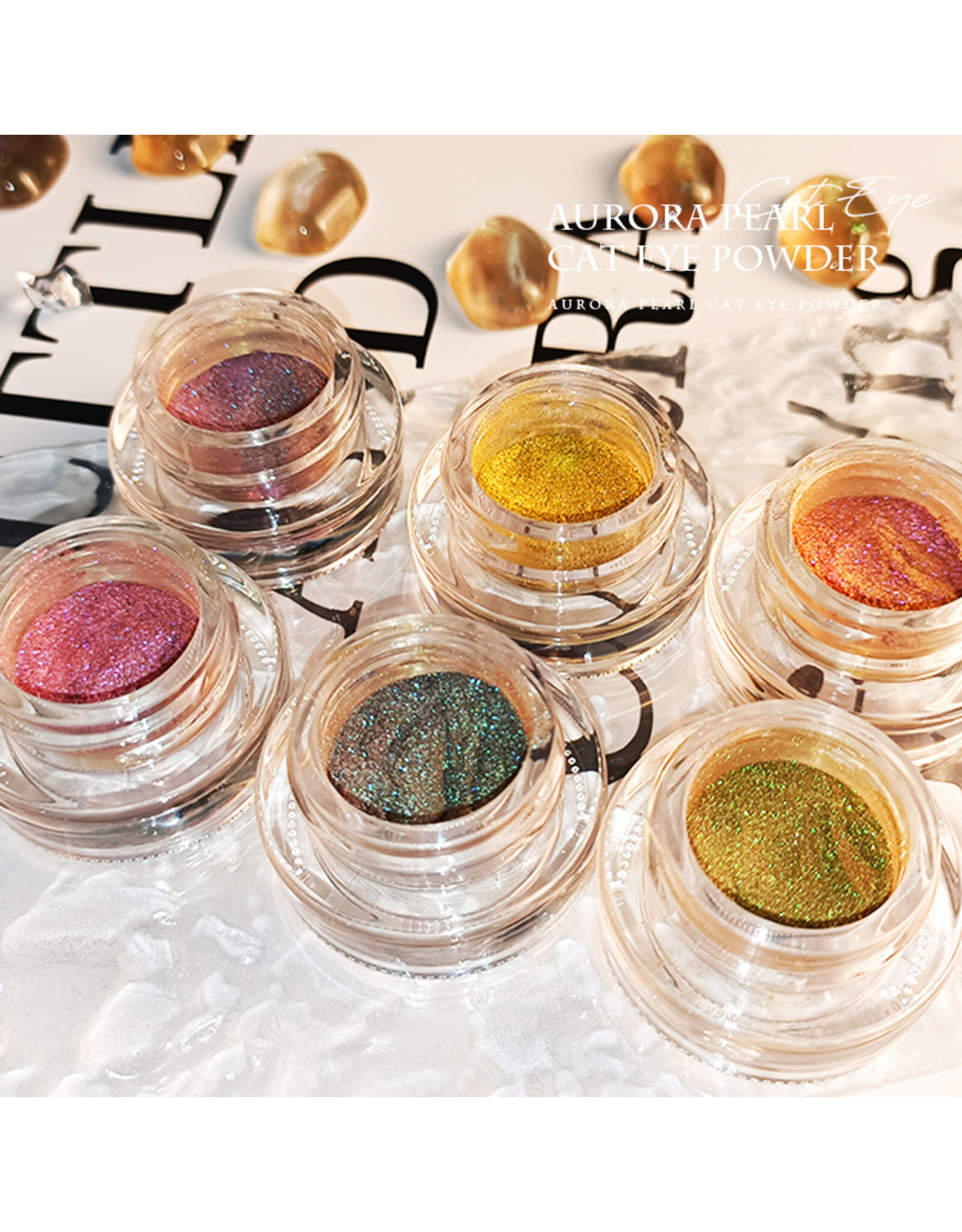 Mega Beauty Shop® Aurora pearl/cateye poeder (01)