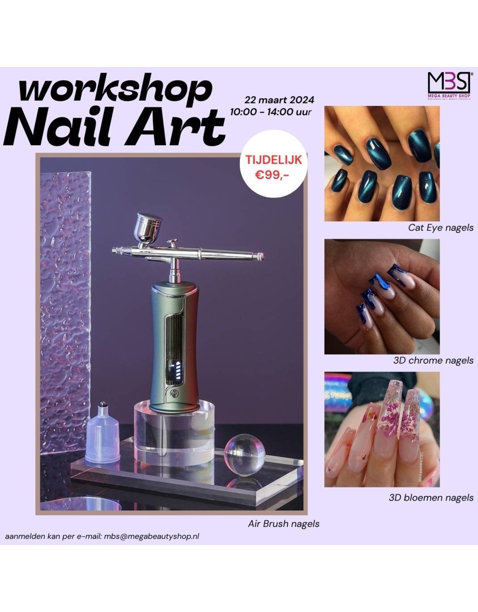 Mega Beauty Shop® Airbrush nail  machine Groen