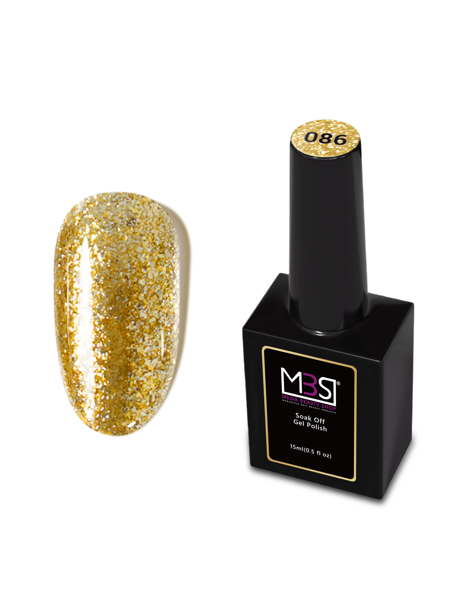 Mega Beauty Shop® Gel polish PRO 15ml.  TPO free (086)