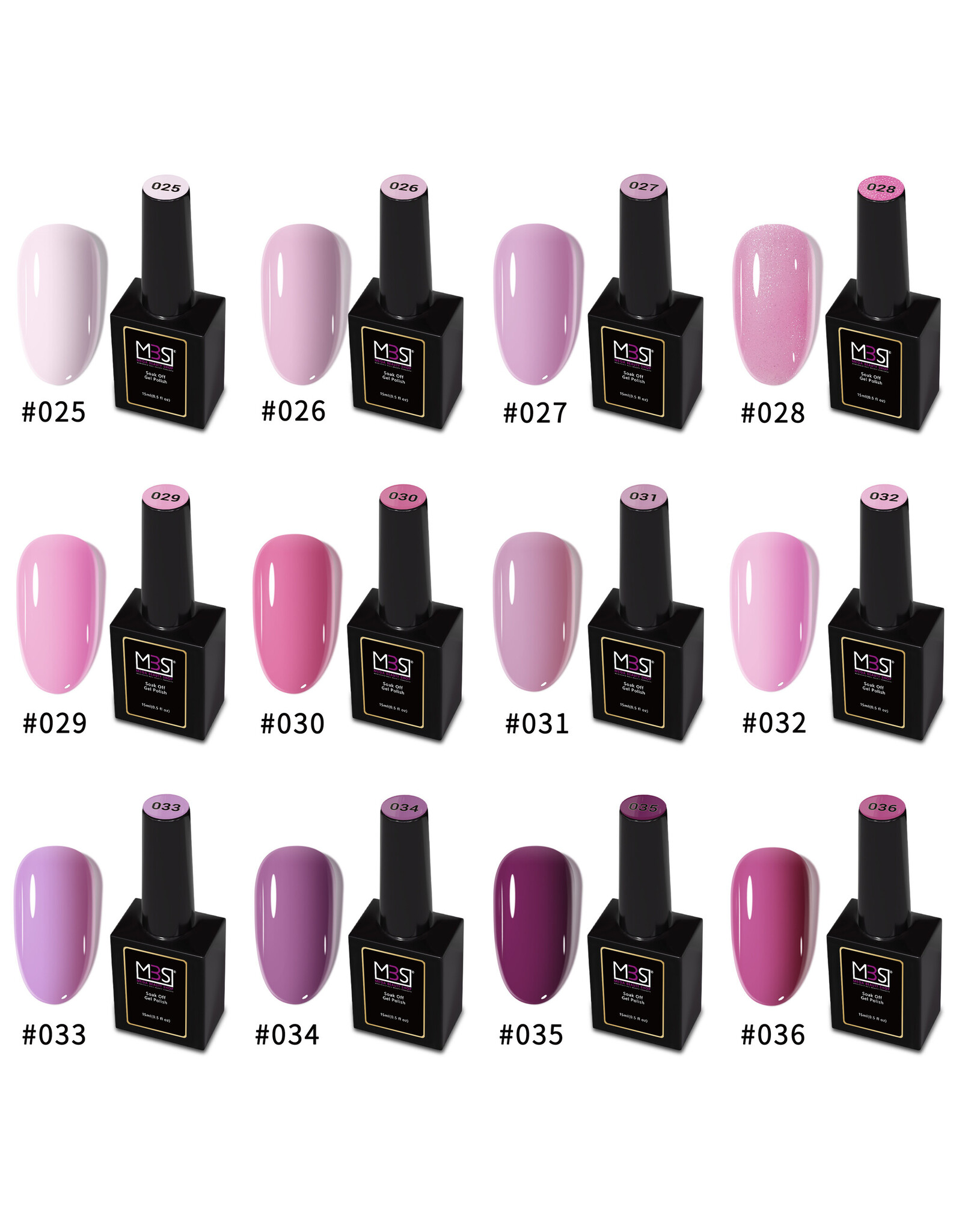 Mega Beauty Shop® Gel polish PRO 15ml. TPO free (101)
