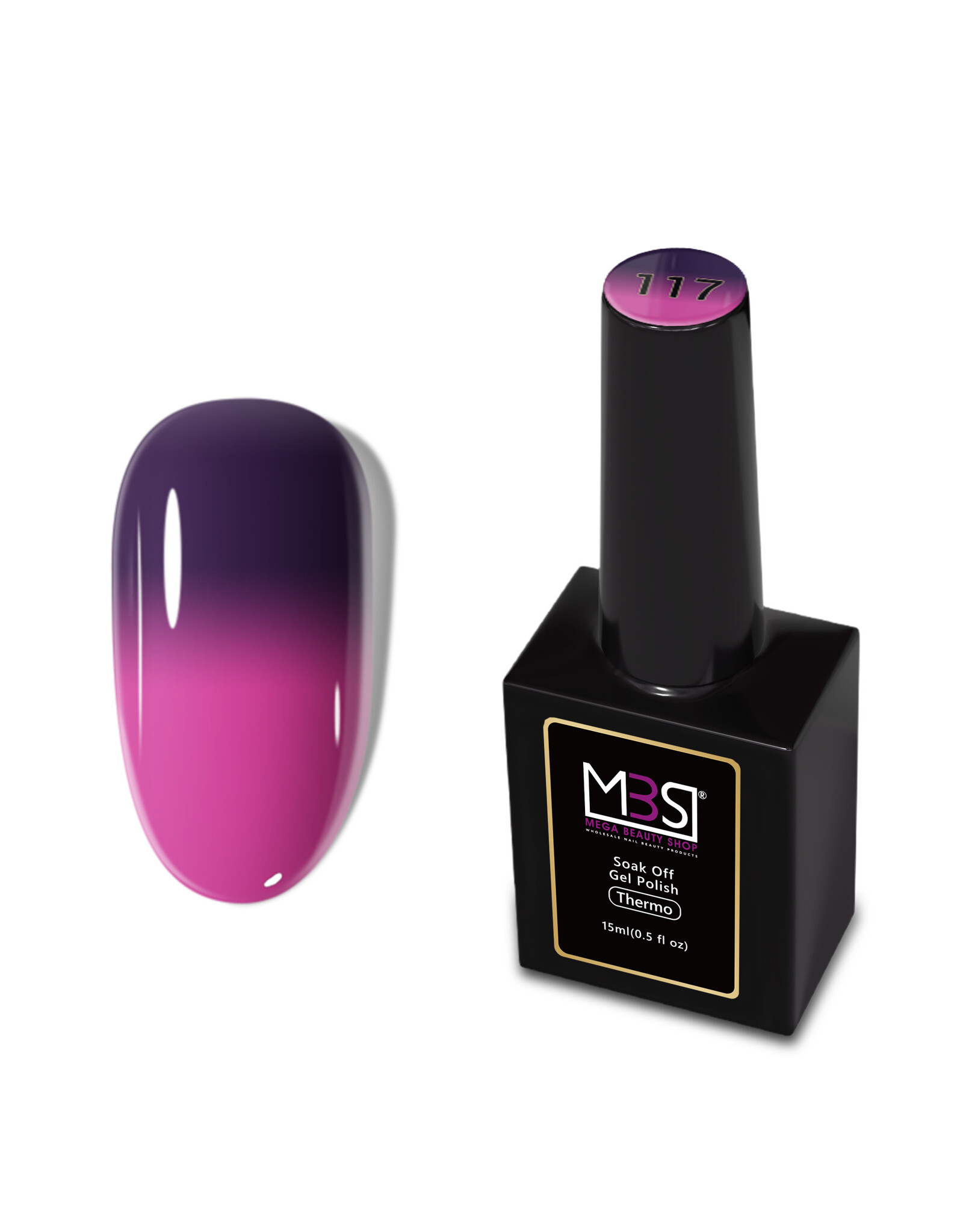 Mega Beauty Shop® Thermo gel polish 15ml.  TPO free (117)