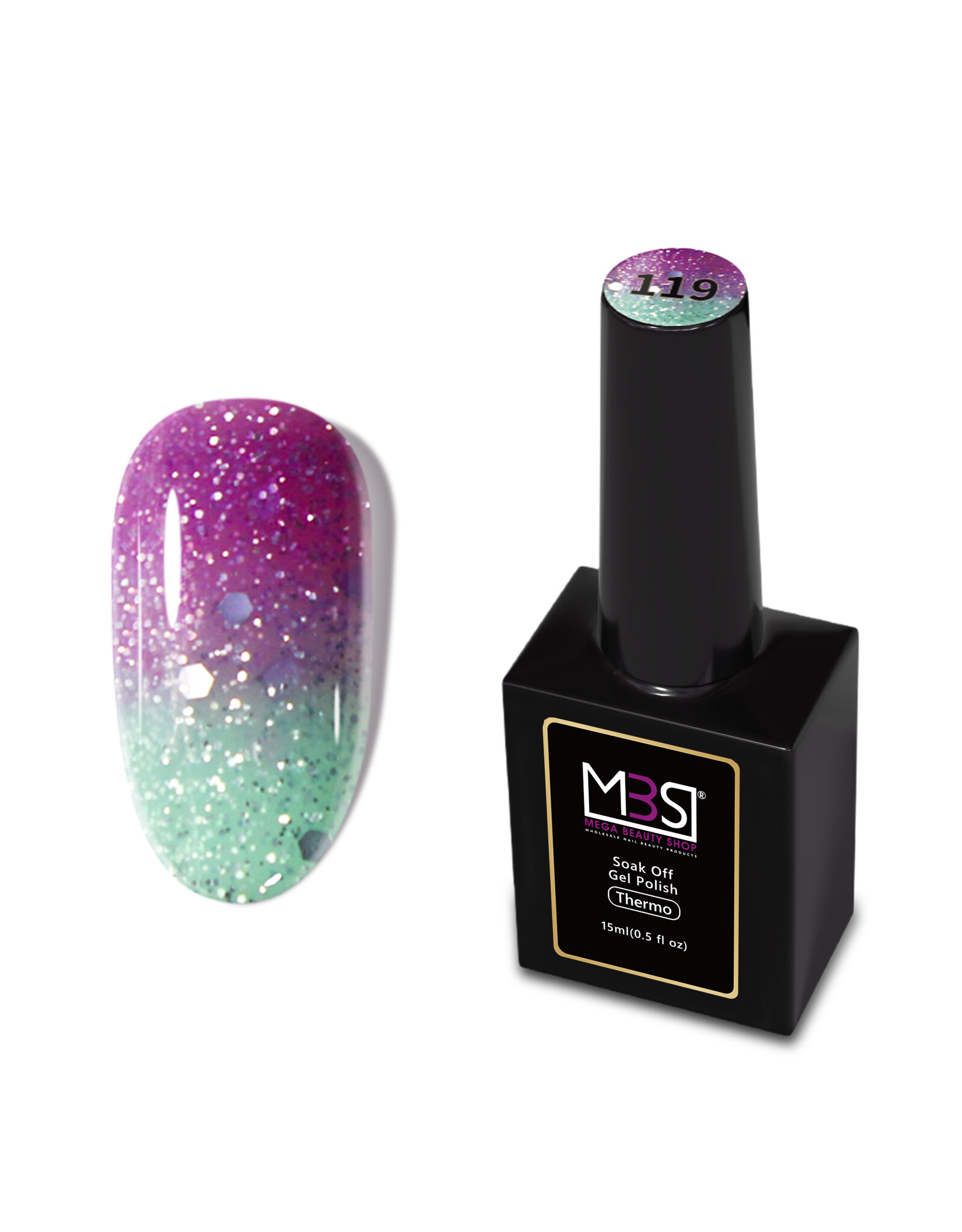 Mega Beauty Shop® Thermo gel polish 15ml.  TPO free (119)