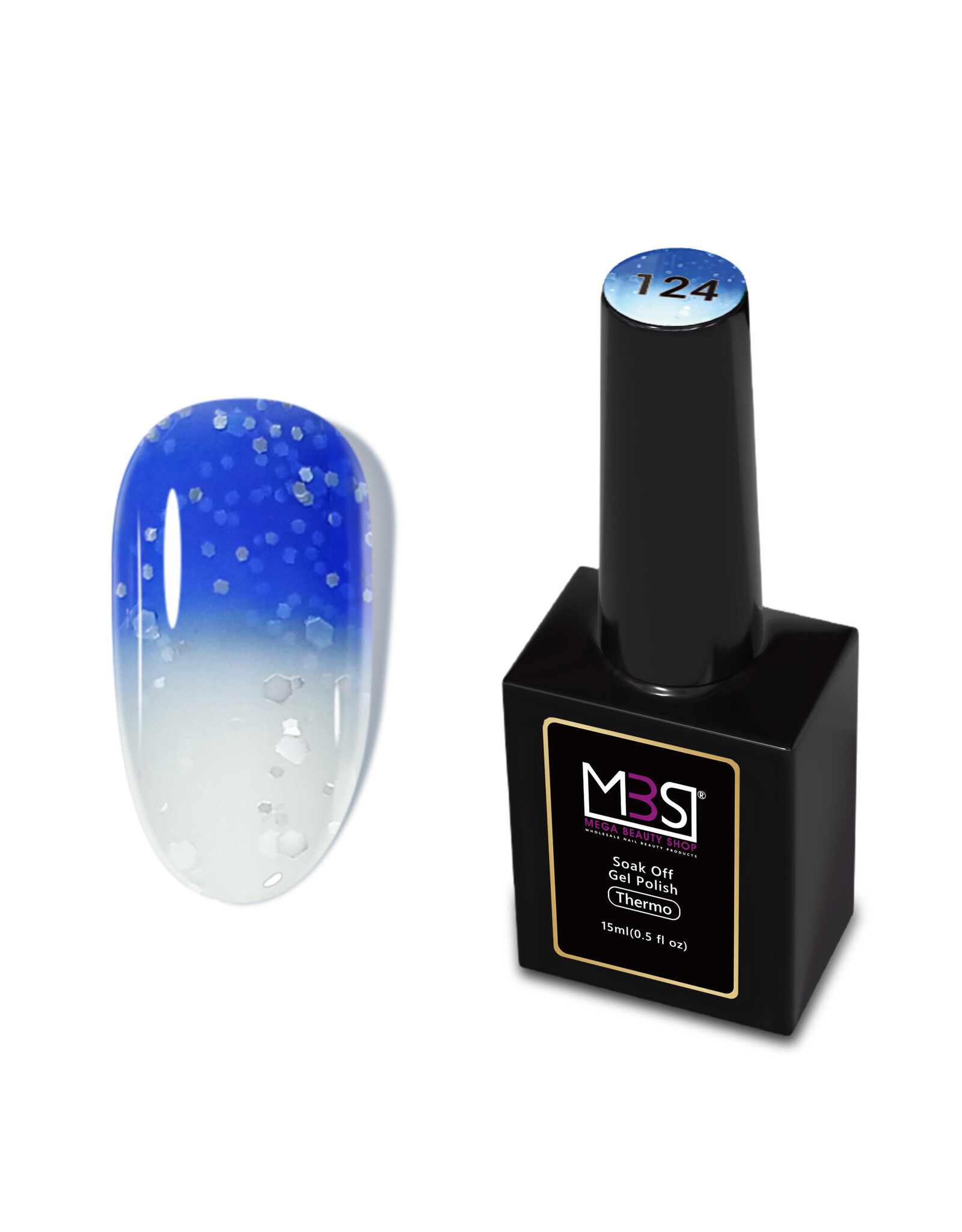 Mega Beauty Shop® Thermo gel polish 15ml. TPO free (124)