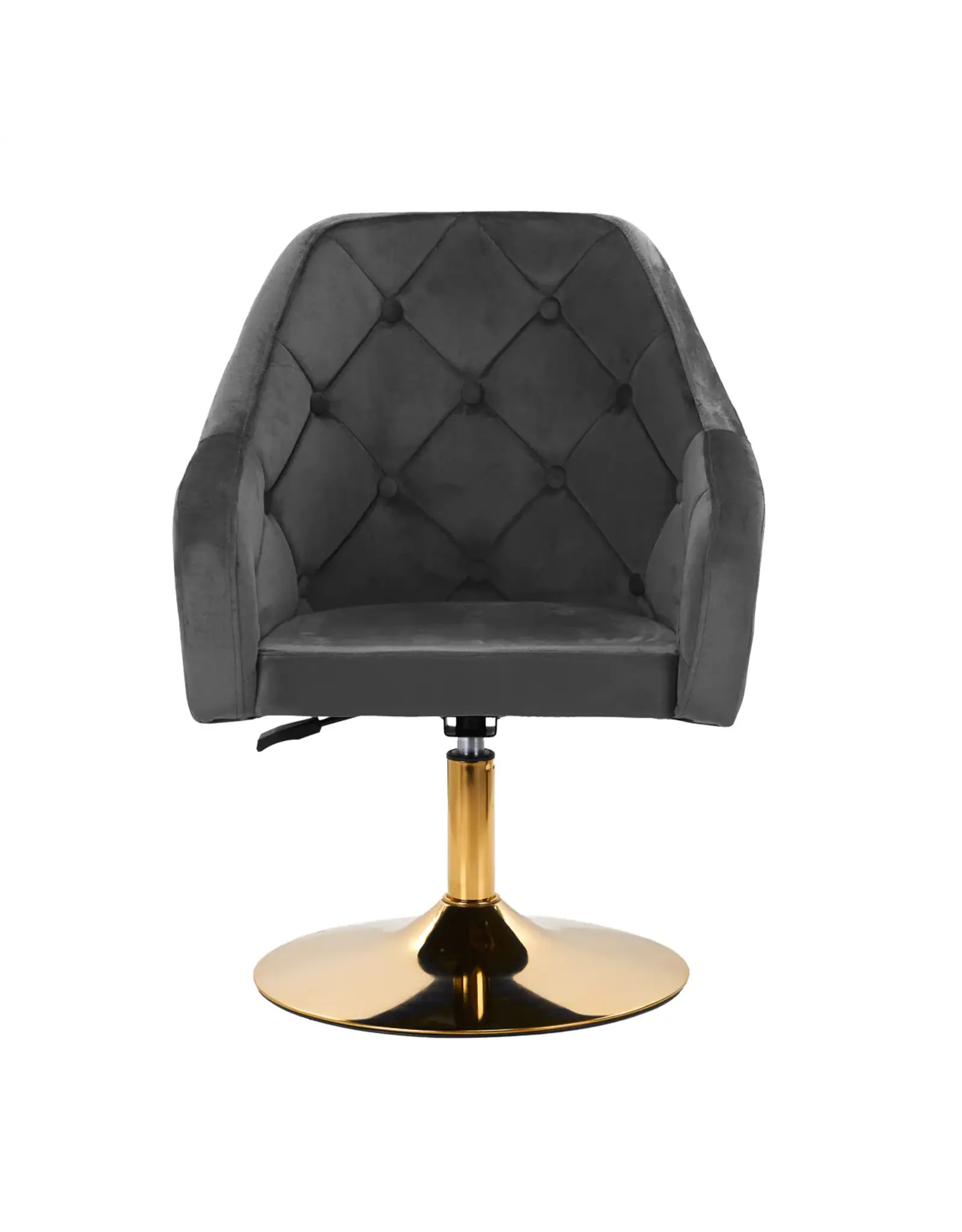 Mega Beauty Shop® Draaistoel LUX Grijs  fluweel