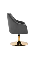 Mega Beauty Shop® Draaistoel LUX Grijs  fluweel