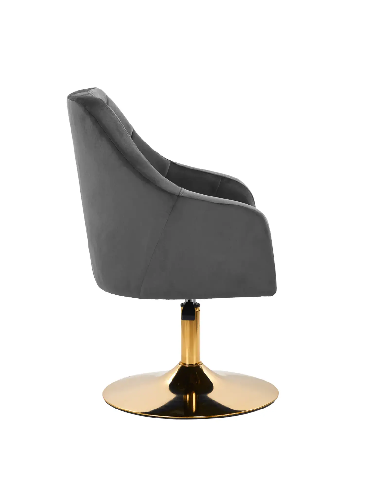 Mega Beauty Shop® Draaistoel LUX Grijs  fluweel