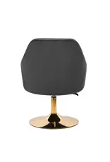 Mega Beauty Shop® Draaistoel LUX Grijs  fluweel