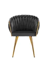 Mega Beauty Shop® Stoel LUX Donker grijs Fluweel