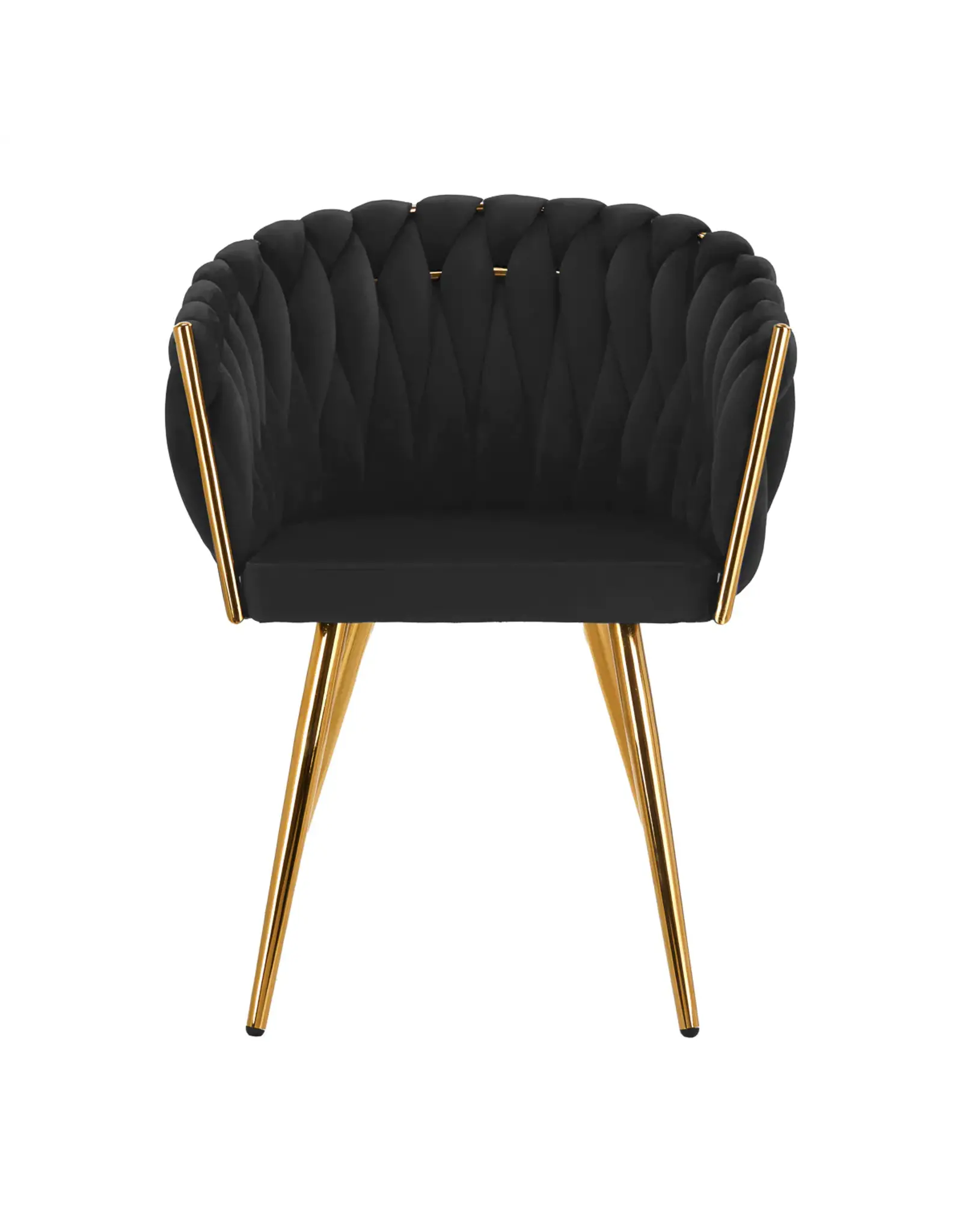 Mega Beauty Shop® Stoel LUX Donker zwart Fluweel