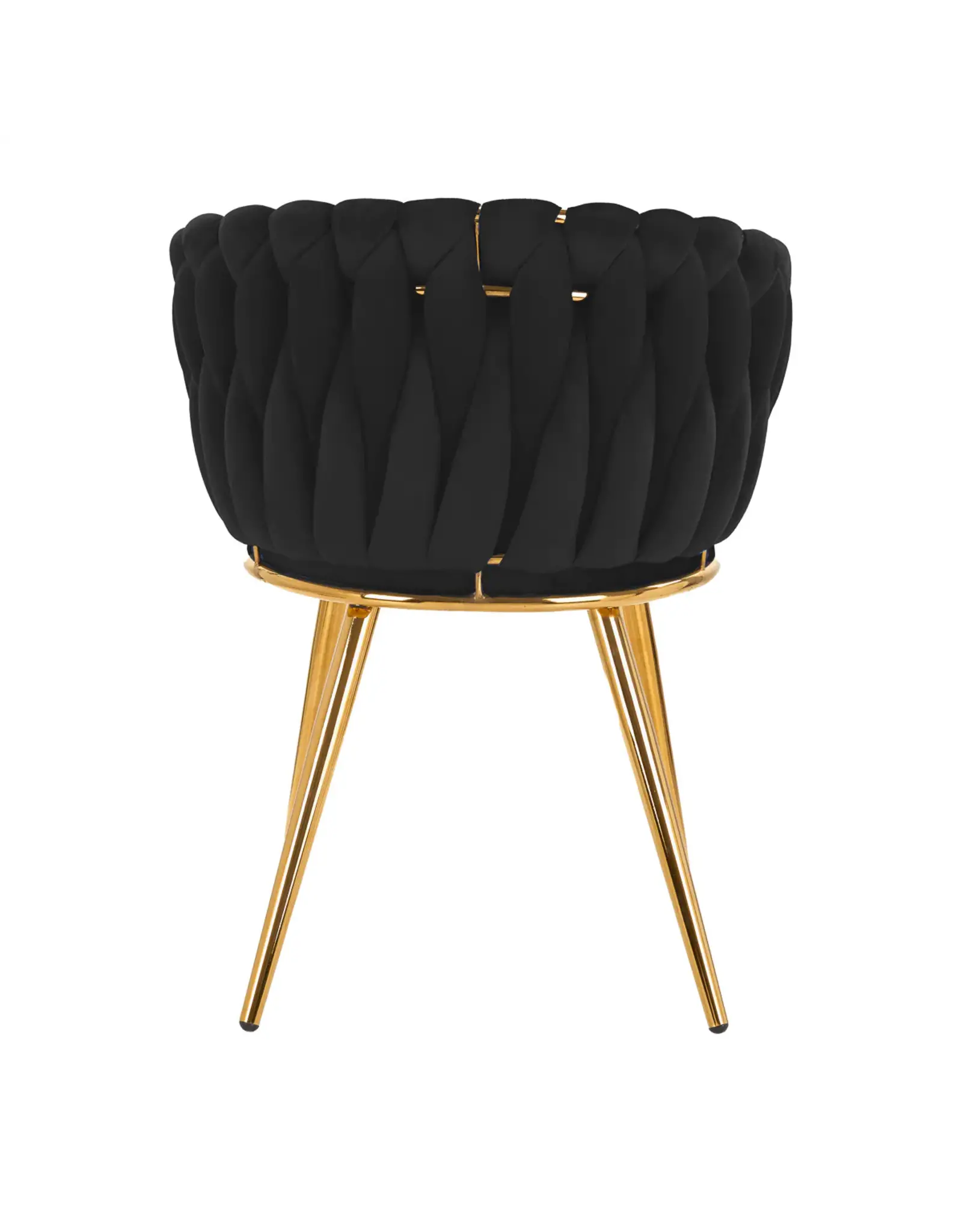 Mega Beauty Shop® Stoel LUX Donker zwart Fluweel