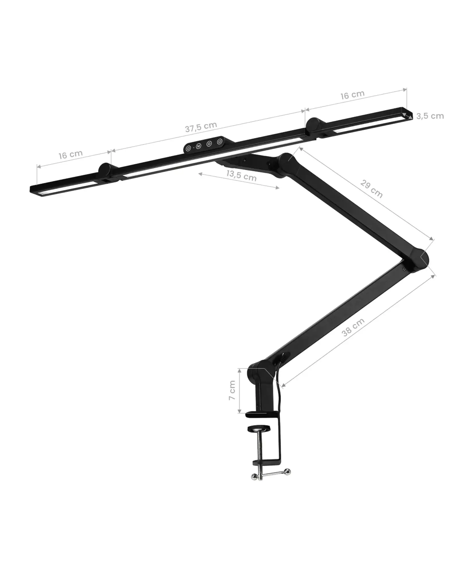 Mega Beauty Shop® Nagel Lamp LED Zwart met tafelklem