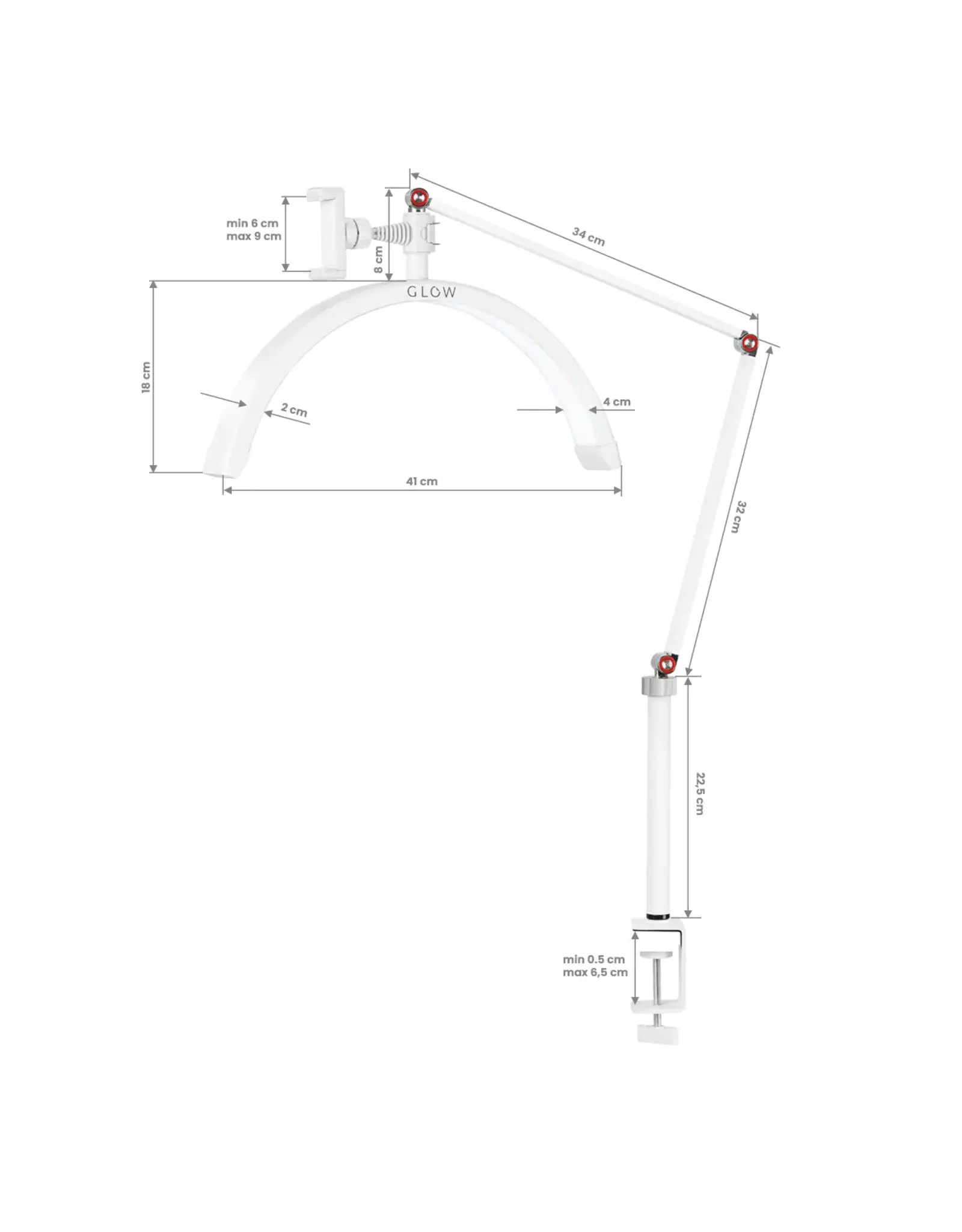 Mega Beauty Shop® Nagel Lamp LED Moonlight Wit met tafelklem