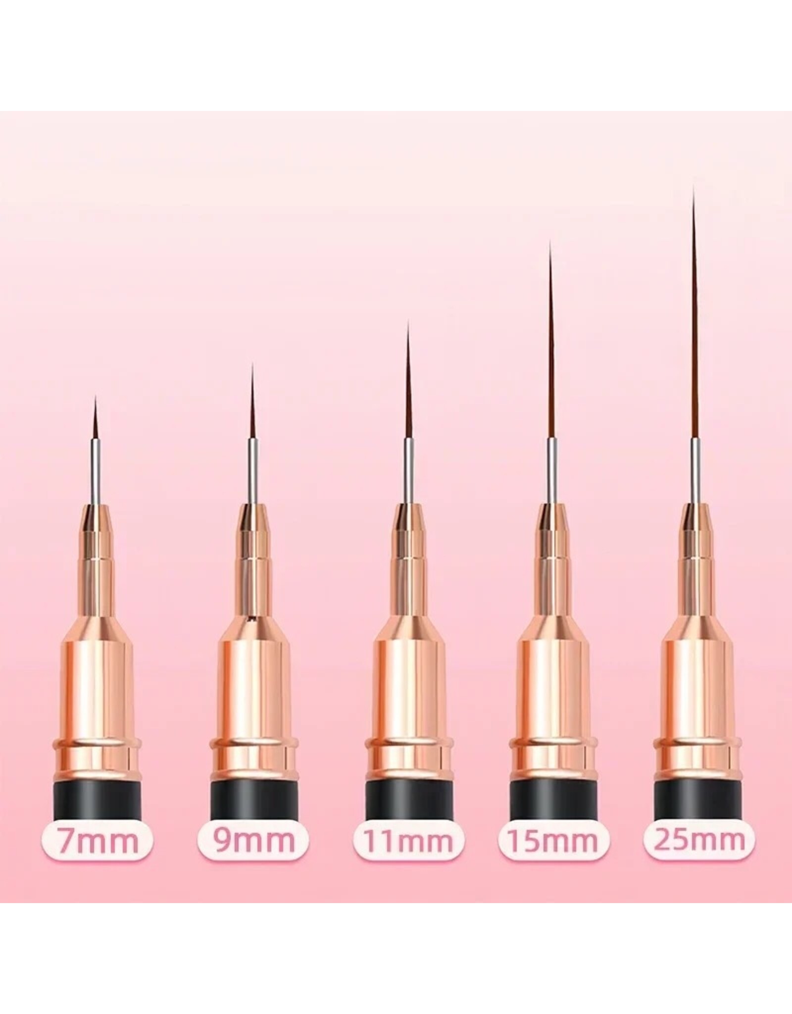 Mega Beauty Shop® Biab nailart penseel set- zwart