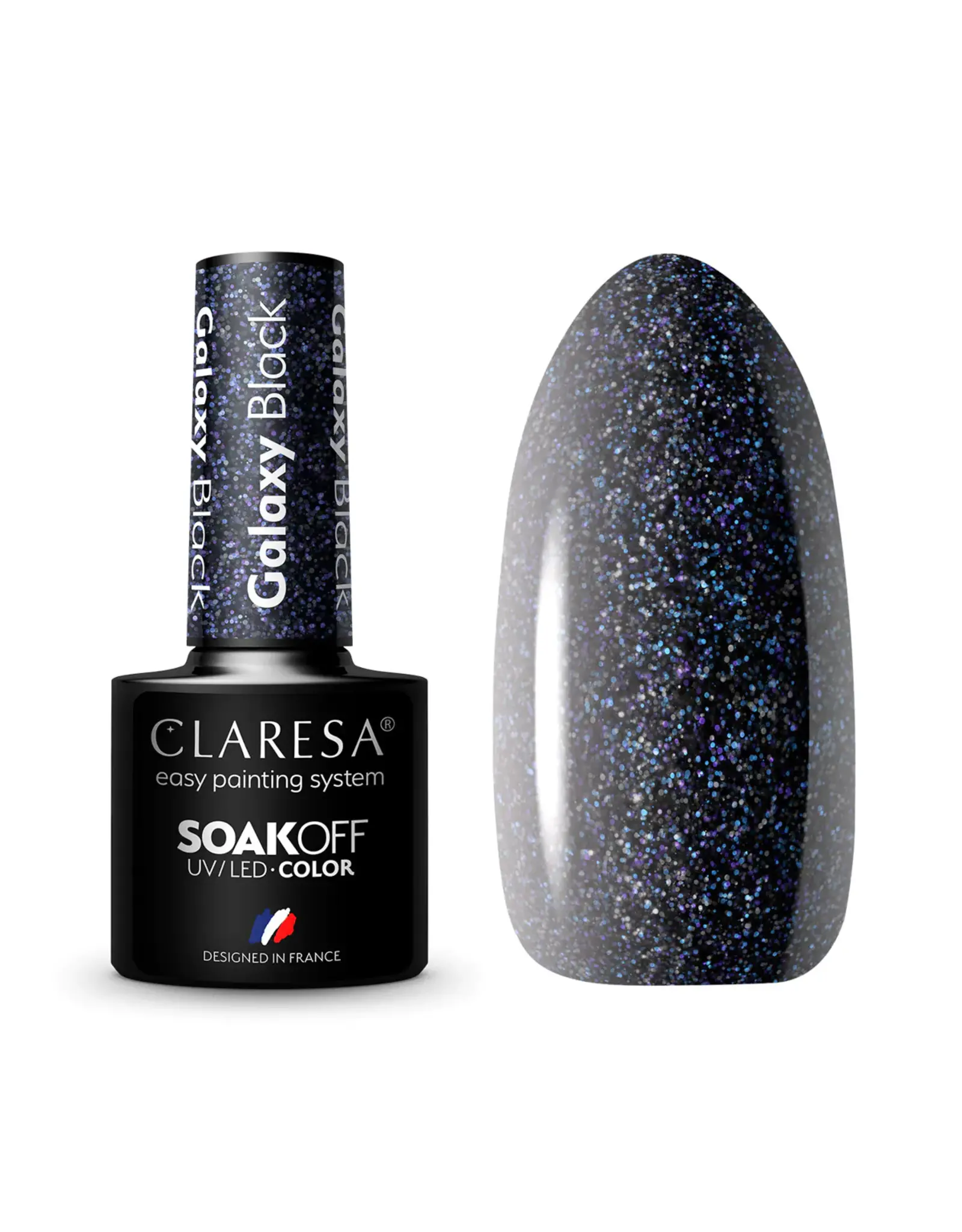 Claresa Gel polish 8ml. Galaxy Black