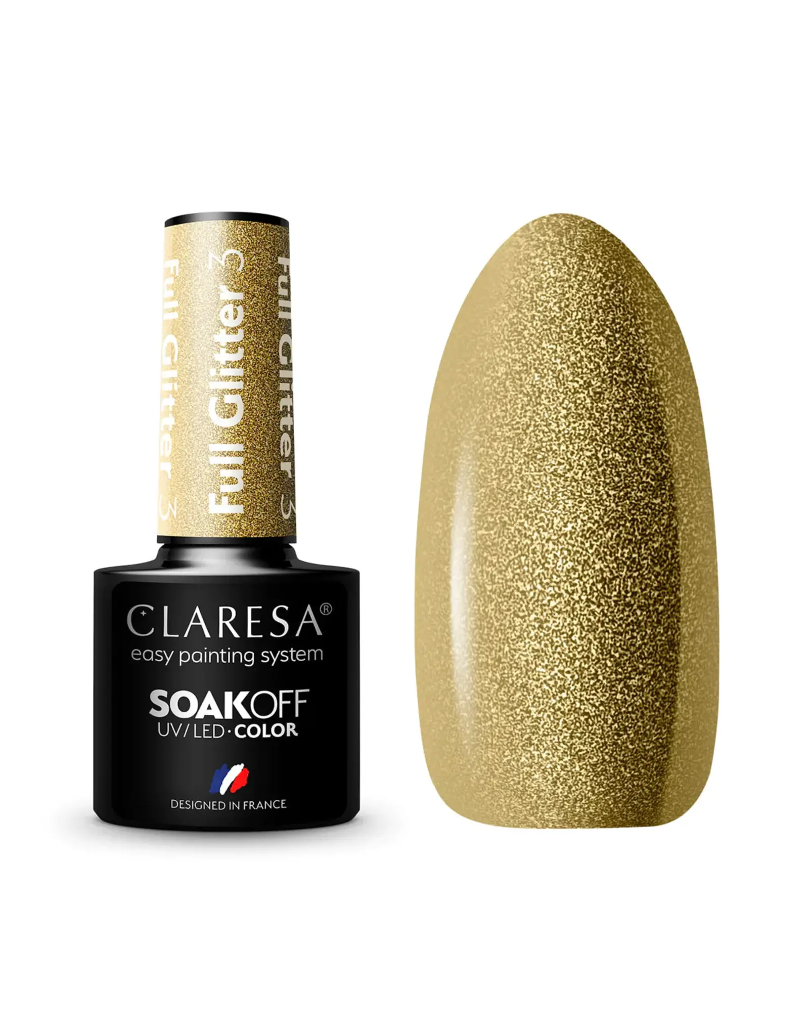 Claresa Gel polish 8ml. Full Glitter 3