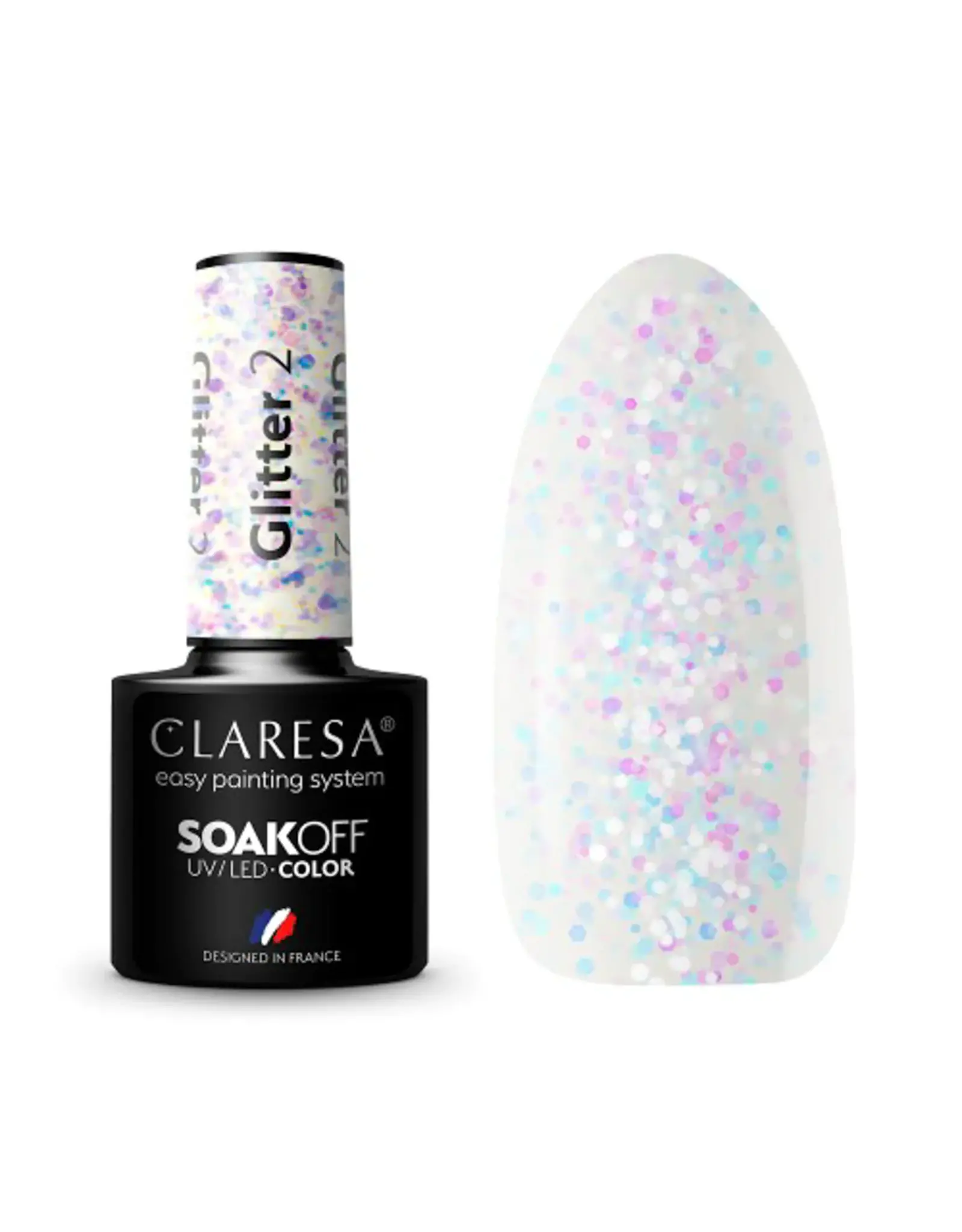 Claresa Gel polish 8ml. Glitter 2