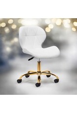 Mega Beauty Shop® Werkstoel Wit-goud