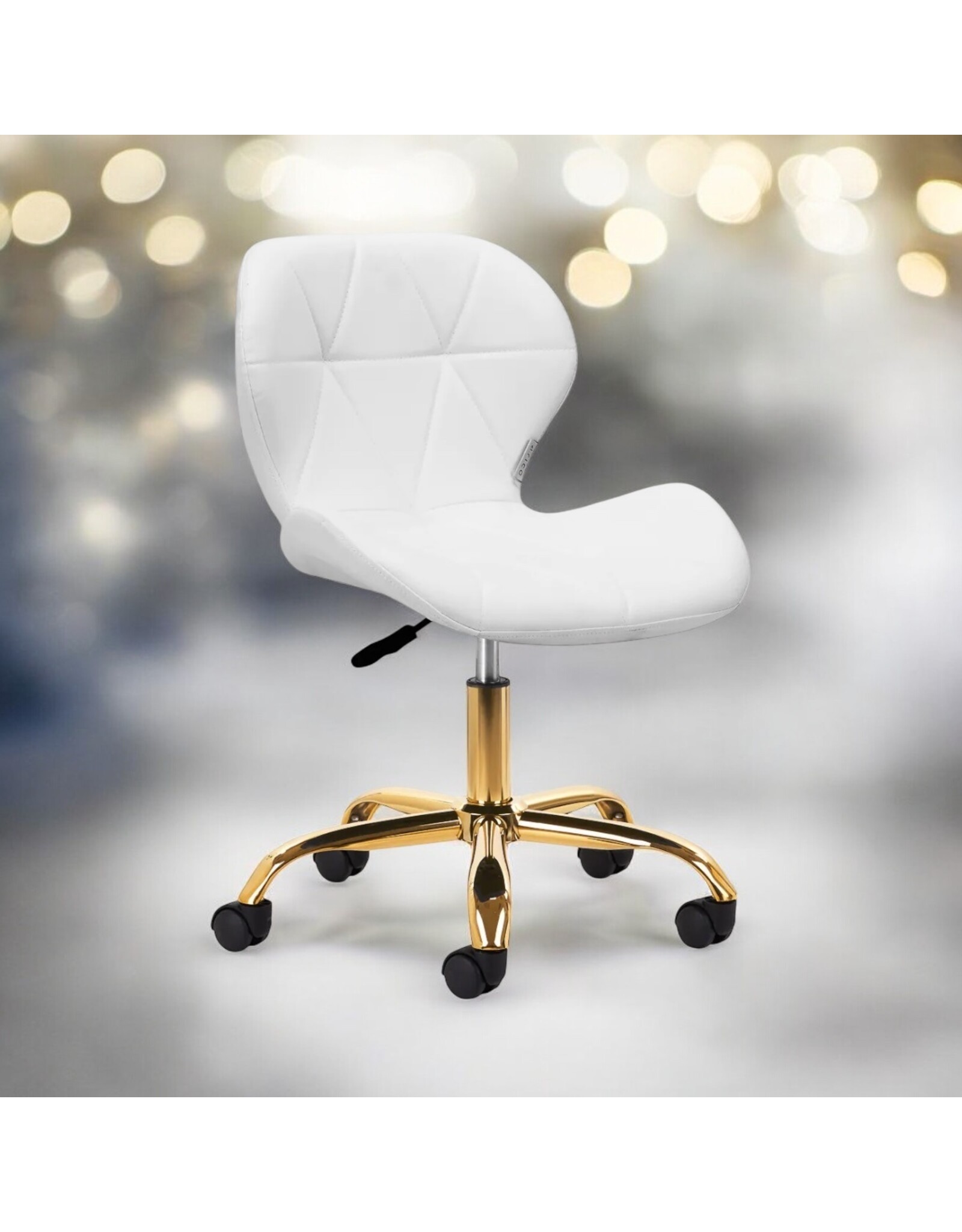 Mega Beauty Shop® Werkstoel Wit-goud