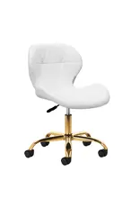 Mega Beauty Shop® Werkstoel Wit-goud