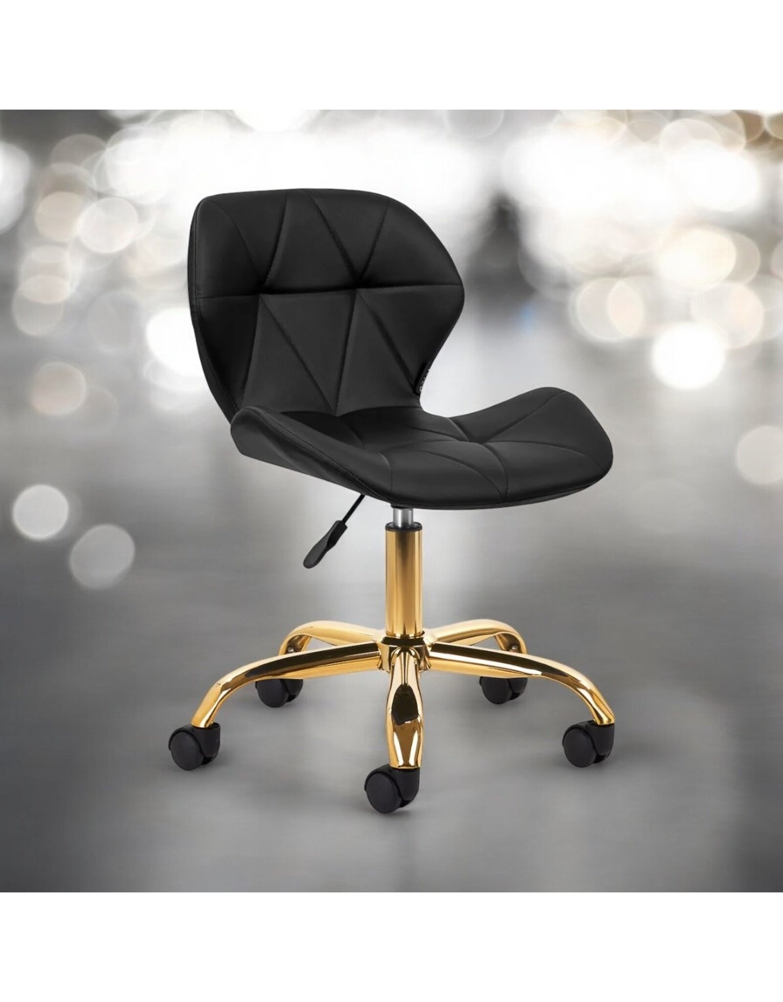 Mega Beauty Shop® Werkstoel Zwart-goud