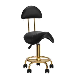 Mega Beauty Shop® Zadelkruk met rugleuning Zwart-goud