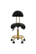Mega Beauty Shop® Zadelkruk met rugleuning Zwart-goud