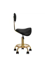 Mega Beauty Shop® Zadelkruk met rugleuning Zwart-goud