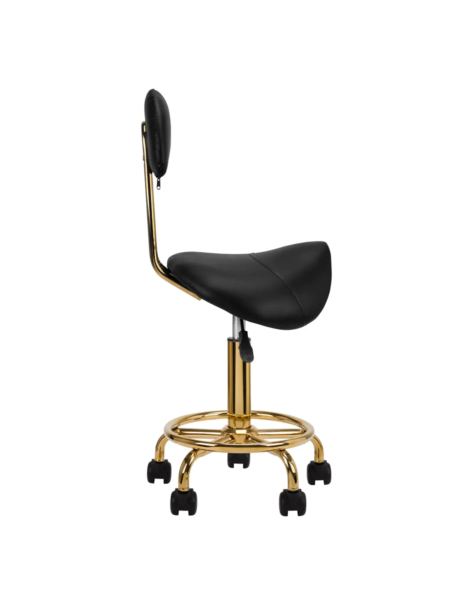 Mega Beauty Shop® Zadelkruk met rugleuning Zwart-goud