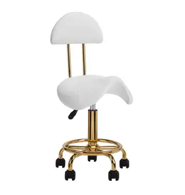 Mega Beauty Shop® Zadelkruk met rugleuning Wit-goud Mega Beauty Shop® Zadelkruk met rugleuning Wit-goud
