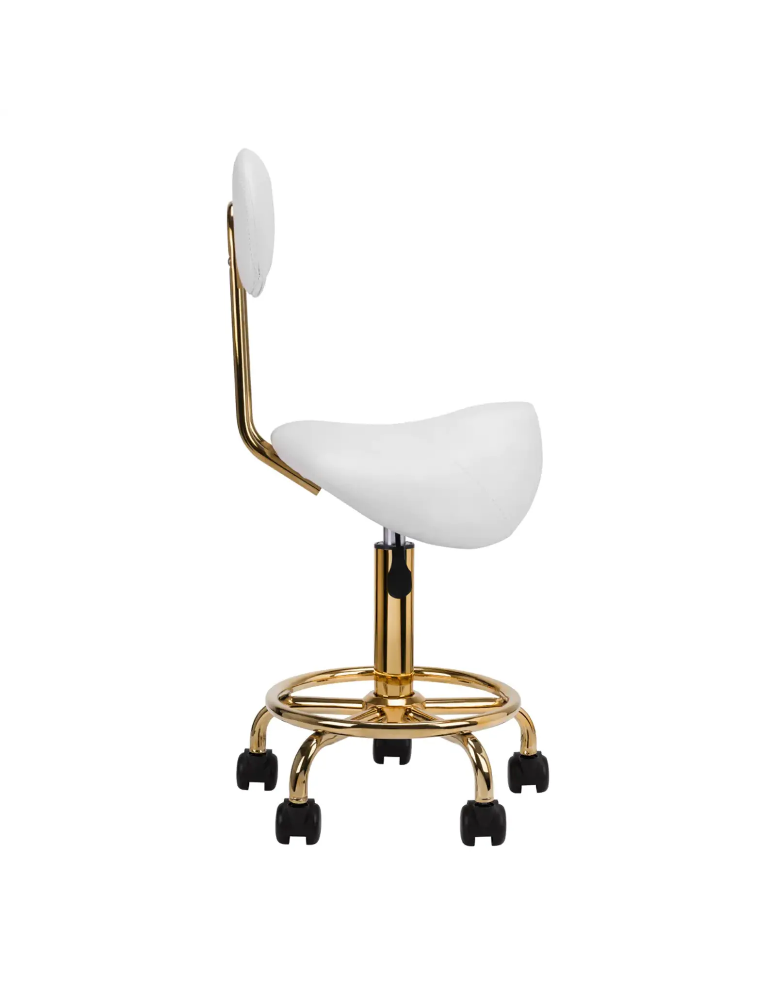 Mega Beauty Shop® Zadelkruk met rugleuning Wit-goud