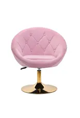 Mega Beauty Shop® Draaistoel LUX roze fluweel Mega Beauty Shop® Draaistoel LUX roze fluweel
