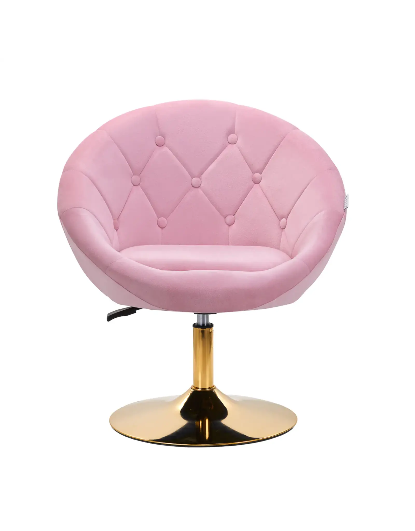 Mega Beauty Shop® Draaistoel LUX roze fluweel