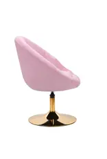 Mega Beauty Shop® Draaistoel LUX roze fluweel Mega Beauty Shop® Draaistoel LUX roze fluweel