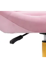 Mega Beauty Shop® Draaistoel LUX roze fluweel Mega Beauty Shop® Draaistoel LUX roze fluweel
