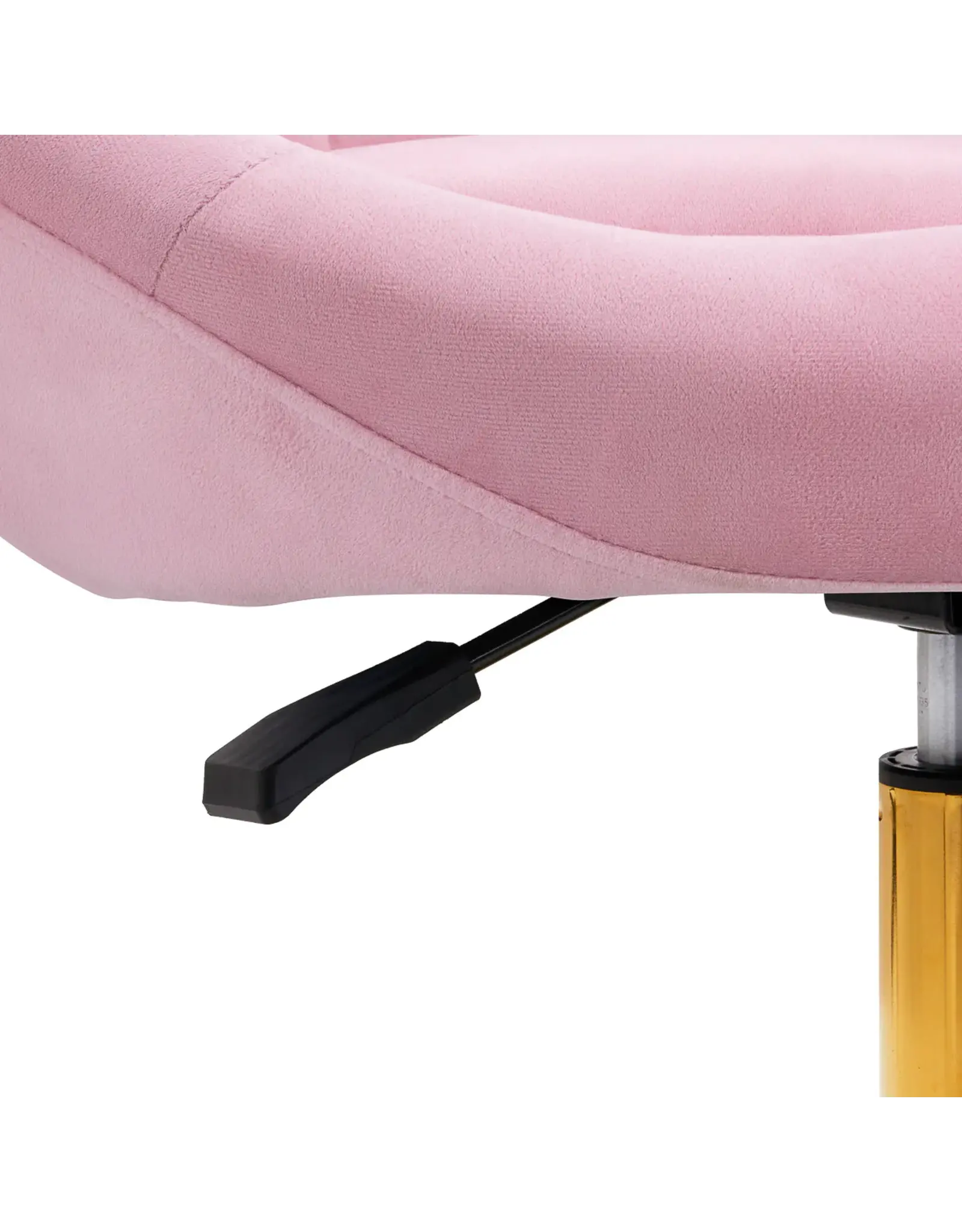 Mega Beauty Shop® Draaistoel LUX roze fluweel