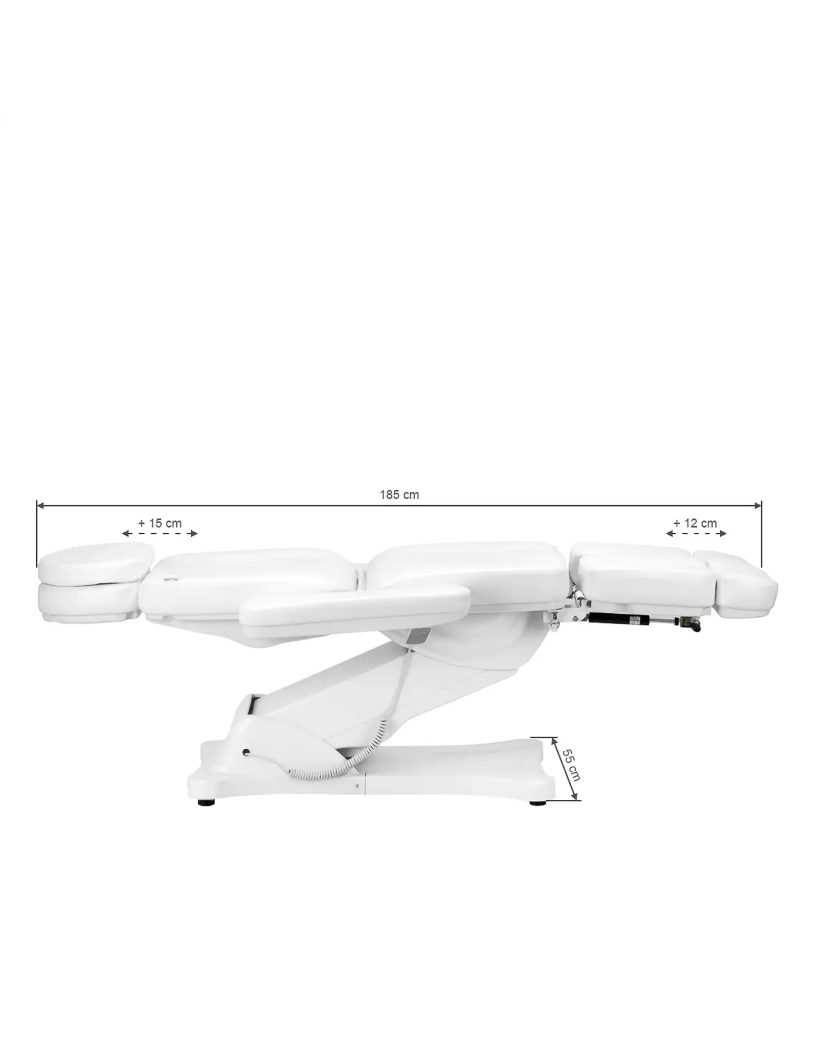 Mega Beauty Shop® Elektrische behandelstoel Wit  (3 motoren)