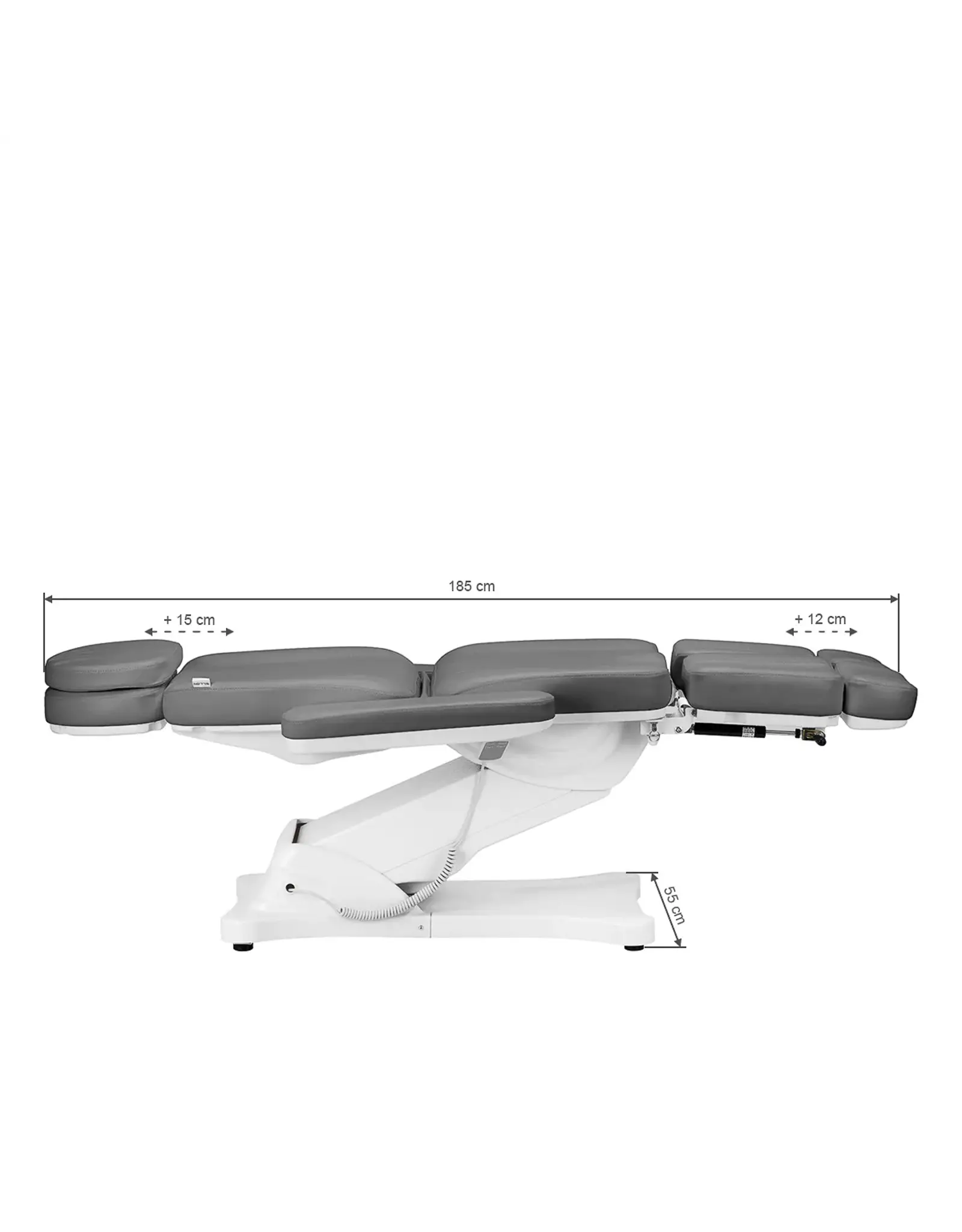 Mega Beauty Shop® Elektrische behandelstoel Grijs  (3 motoren)