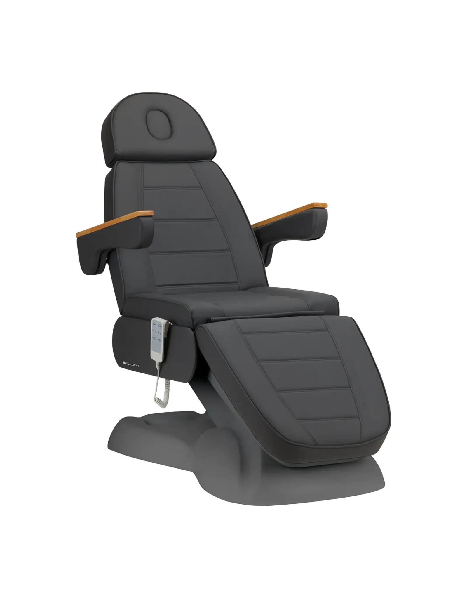 Mega Beauty Shop® Behandelstoel Elektrisch Lux  (3 motoren)  Donker Grijs/Grijs