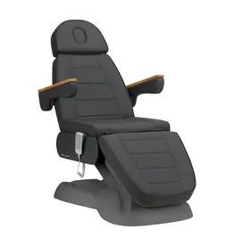 Mega Beauty Shop® Behandelstoel Elektrisch Lux  (3 motoren)  Donker Grijs/Grijs