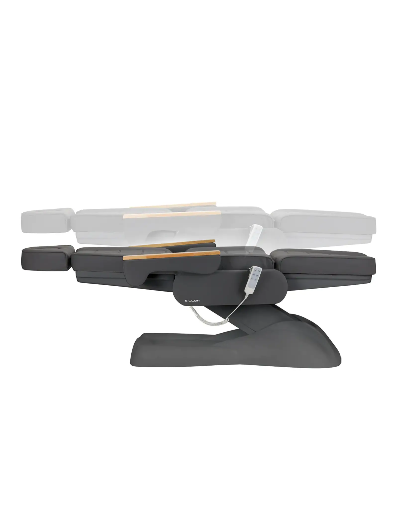 Mega Beauty Shop® Behandelstoel Elektrisch Lux  (3 motoren)  Donker Grijs/Grijs
