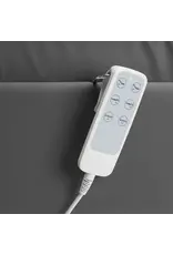Mega Beauty Shop® Behandelstoel Elektrisch Lux  (3 motoren)  Donker Grijs/Grijs