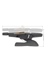 Mega Beauty Shop® Behandelstoel Elektrisch Lux  (3 motoren)  Donker Grijs/Grijs