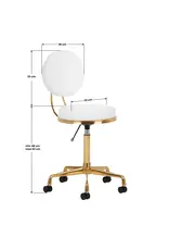 Mega Beauty Shop® Manicuretafel  wit/goud met afzuiging   INCL. werkstoel