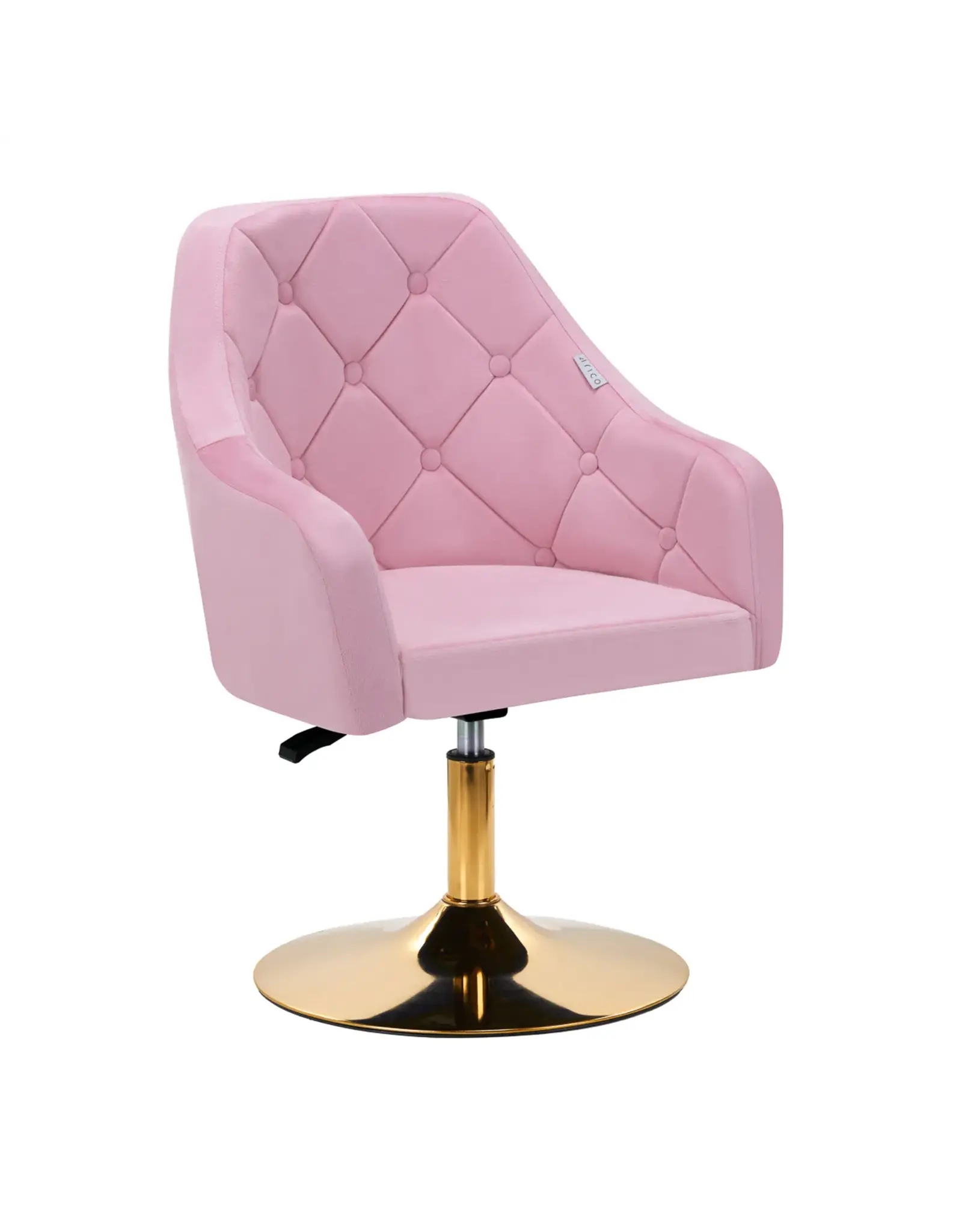 Mega Beauty Shop® Draaistoel LUX roze fluweel